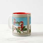 RODE KERSTELVEN, HOLLYBERRIES TWEEKLEURIGE KOFFIEMOK (Voorkant links)