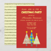 Rode kerstfeest kaart (Voorkant / Achterkant)