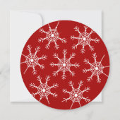 Rode kerstfeest ornamenten kaart (Achterkant)