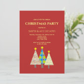 Rode Kerstfeest van het Bedrijf Kaart (Staand voorkant)