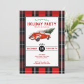 Rode  kerstfeestdag met kerst kaart (Staand voorkant)