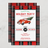 Rode  kerstfeestdag met kerst kaart (Voorkant / Achterkant)