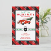 Rode  kerstfeestdag met kerst kaart (Staand voorkant)