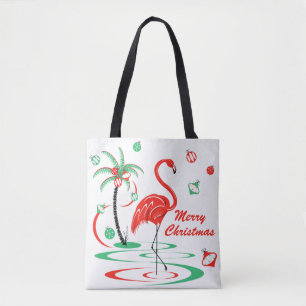 Rode kerstfeestdag met kerst overal tote bag