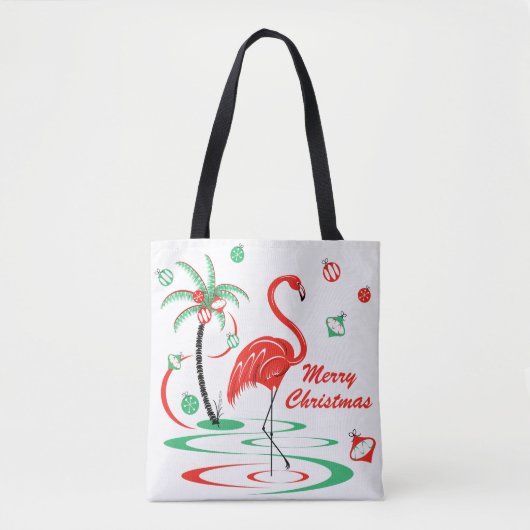 Rode kerstfeestdag met kerst overal tote bag (Voorkant)