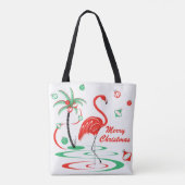 Rode kerstfeestdag met kerst overal tote bag (Achterkant)