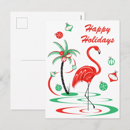 Rode Kerstfeestdag Prettige feestdagen portret (Voorkant / Achterkant)