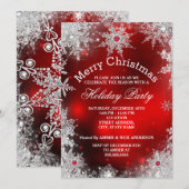 Rode kerstfeestdag winterland kaart (Voorkant / Achterkant)