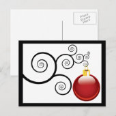 Rode kerstfeestelijke Briefkaarten (Voorkant / Achterkant)