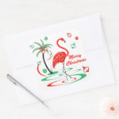 Rode kerstfeestjes Merry kerst vierkant Vierkante Sticker (Envelop)