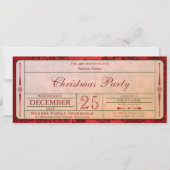 Rode kerstfeestuitnodiging kaart (Voorkant)