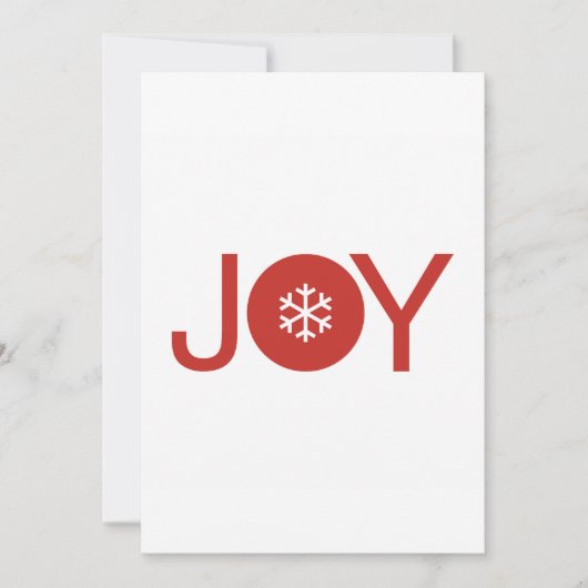 Rode kerstfeestvreugde Kaart (Voorkant)