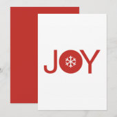 Rode kerstfeestvreugde Kaart (Voorkant / Achterkant)