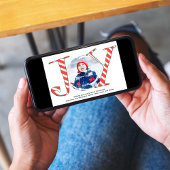 Rode Kerstfoto Collage Joy Typografie Feestdagenkaart