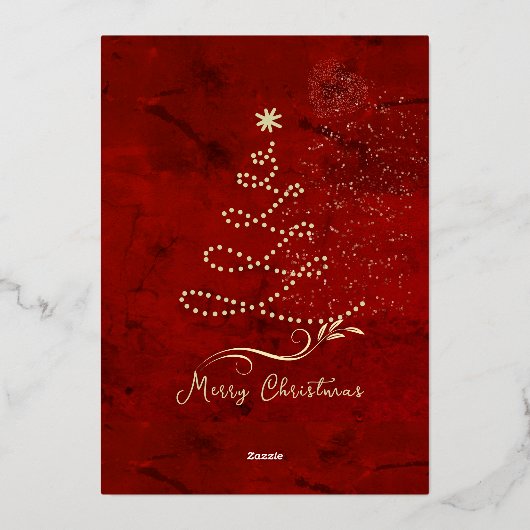 RODE Kerstfoto Oma Folie Feestdagenkaart (Achterkant)