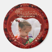 RODE Kerstfoto Oma Magneet (Voorkant)