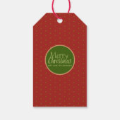 Rode Kerstfoto Voeg aangepaste tekst Gift Label Cadeaulabel (Achterkant)