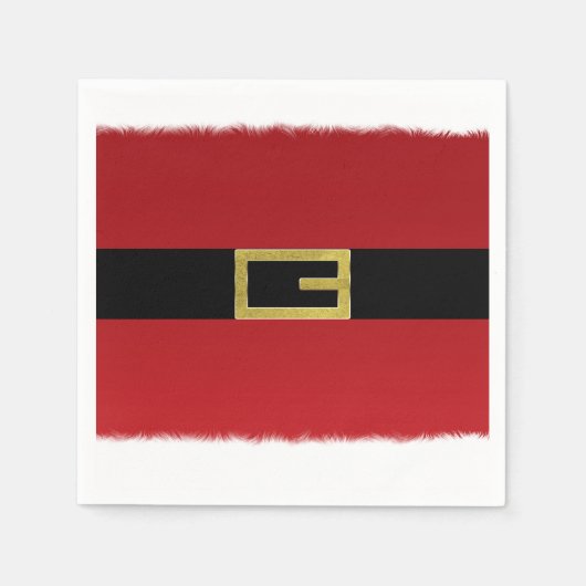 Rode kerstgordel en witte kerst servet (Voorkant)