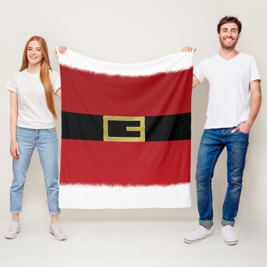 Rode kerstgordel en witte kerstfeestdag fleece deken (In situ)