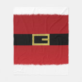 Rode kerstgordel en witte kerstfeestdag fleece deken (Voorkant)