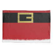 Rode kerstgordel en witte kerstfeestdag kussensloop (Achterkant)