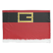 Rode kerstgordel en witte kerstfeestdag kussensloop (Voorkant)