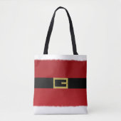 Rode kerstgordel en witte kerstfeestdag tote bag (Voorkant)
