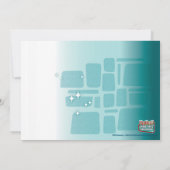 Rode Kersthandschoen Party uitnodiging (Achterkant)