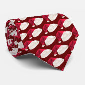 Rode kersthoed, kerstelegantie stropdas (Opgerold)