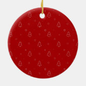Rode Kersthondennaam Kerstgeschenk Keramisch Ornament (Achterkant)