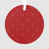Rode Kersthondennaam Kerstgeschenk Ornament (achterkant)