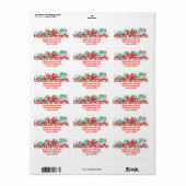 Rode Kersthuizen Makelaar Retouradres Etiket (Full Sheet)