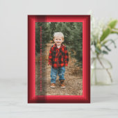 Rode kerstkaart (Staand voorkant)