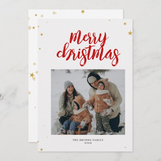 Rode Kerstkaart (Voorkant / Achterkant)