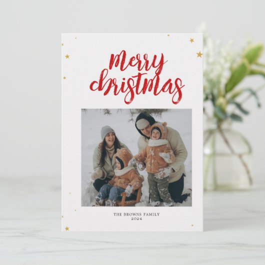 Rode Kerstkaart (Staand voorkant)