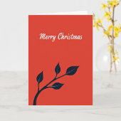 Rode kerstkaart met script kaart (Gele Bloem)