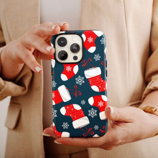 Rode kerstkaarten iPhone Case Mate