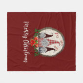 Rode Kerstkabouters Trendy Elfen Fleece Deken (Voorkant (Horizontaal))