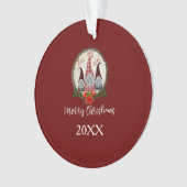 Rode Kerstkabouters Trendy Elfen Ornament (voorkant)
