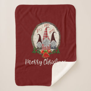 Rode Kerstkabouters Trendy Elfen  Sherpa Deken