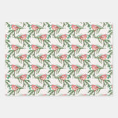 Rode kerstkardinaal op pine tak inpakpapier vel (Voorkant 2)