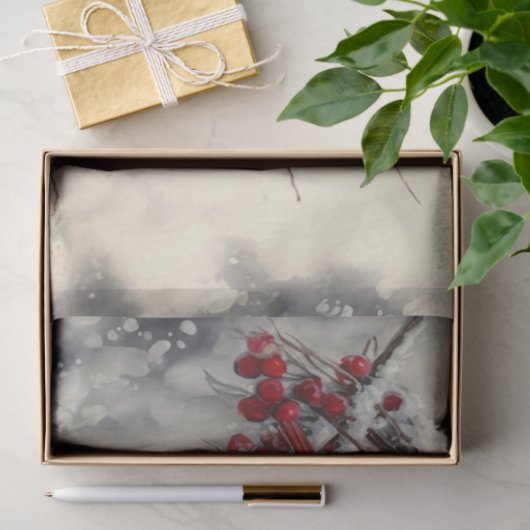 Rode kerstkardinalen tissuepapier (Geschenk)