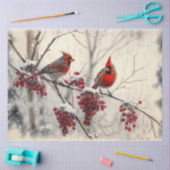 Rode kerstkardinalen tissuepapier (Craft)