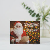 Rode Kerstkerstman Feestdagenkaart (Staand voorkant)