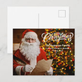 Rode Kerstkerstman Feestdagenkaart (Voorkant / Achterkant)