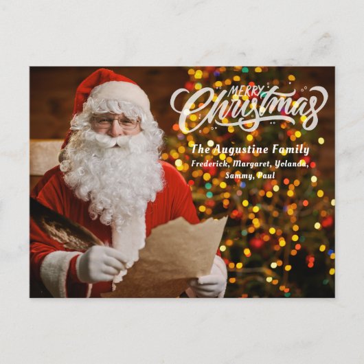Rode Kerstkerstman Feestdagenkaart (Voorkant)