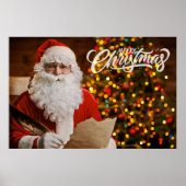  Rode Kerstkerstman Poster (Voorkant)