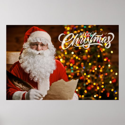  Rode Kerstkerstman Poster (Voorkant)