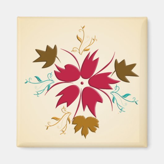 Rode kerstklep Magnet (Voorkant)