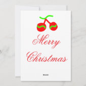 Rode kerstklokken vrolijk kerstfeest naamdatum toe feestdagenkaart (Achterkant)